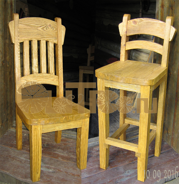 барные стулья из дерева
