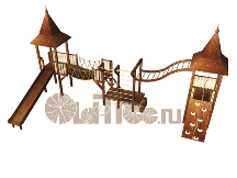Дизайн детской площадки из дерева