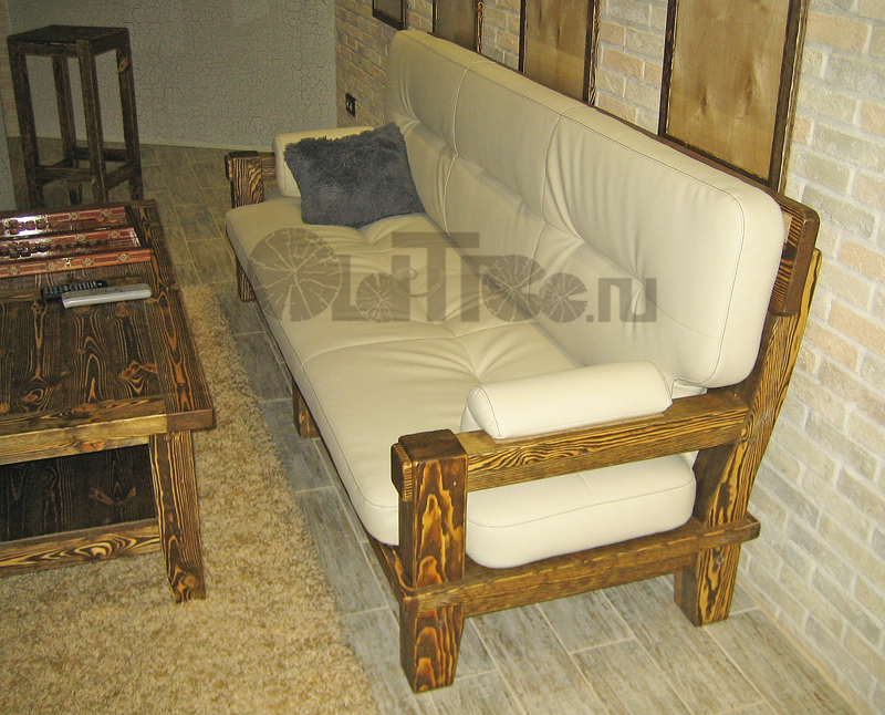 деревянный диван для комнаты отдыха 