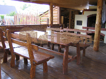 комплект мебели для бани и сауны из состаренного дерева